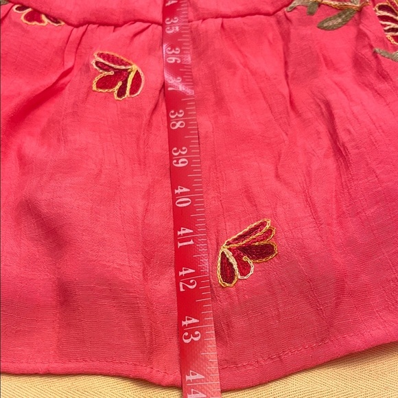 ANTHROPOLOGIE FIG and Flower Coral Floral Midi Dress size Medium. - Picture 10 of 13